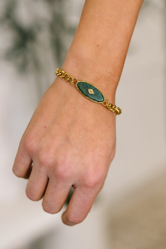 Bangle in Jade Bracelet by Kacee Lillie Boutique