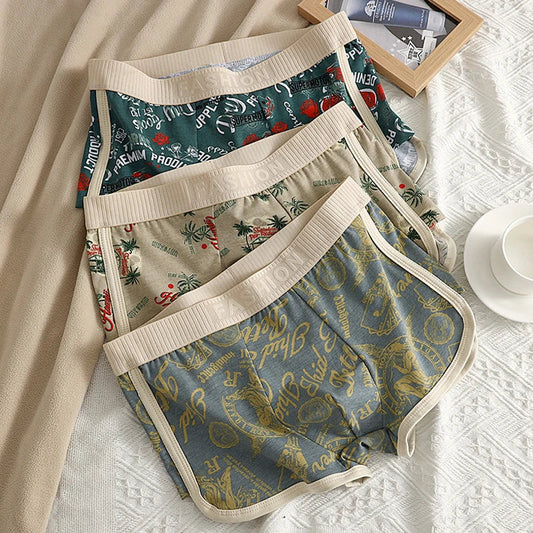🩳 Cotton Print Men's Boxer Shorts by FitiqueFit